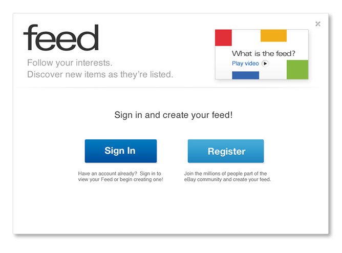 eBay feed onboarding